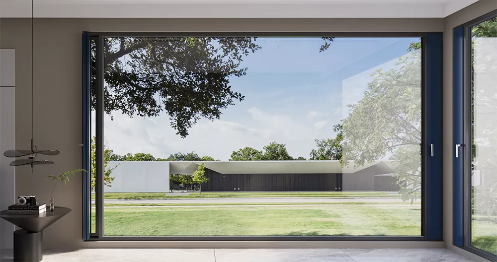 Jendela Aluminium Ventilasi Mikro Inovatif kanggo Bangunan Perumahan lan Komersial Modern